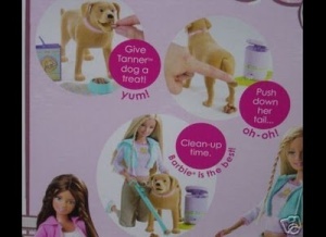 Barbie and dog poop
